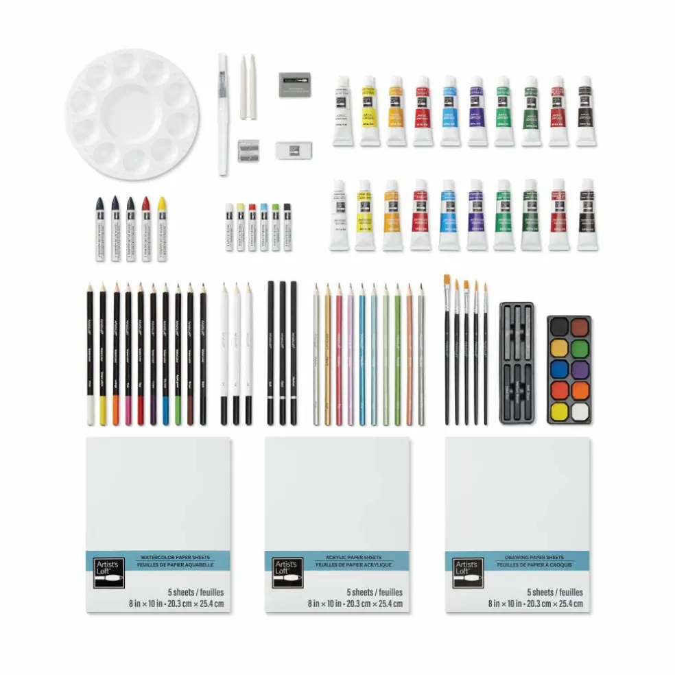 6 Pack: 100 Piece Mixed Media Art Set by Artist's Loft™