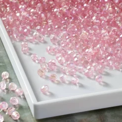12 Pack: Pink Aurora Borealis Faceted Acrylic Round Craft Beads, 6mm by Bead Landing™