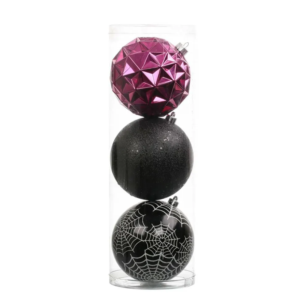 3 Pack 4.72" Pink & Black Halloween Ornaments by Ashland®
