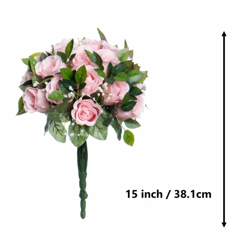 12 Pack: 15" Pink Rose Bush by Ashland®