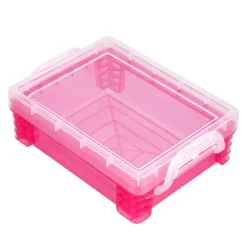 36 Pack: Pink Stacking Crayon Box by Simply Tidy™
