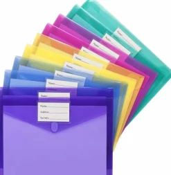 10 Pack Plastic Envelopes Poly Envelopes (Multicolored)