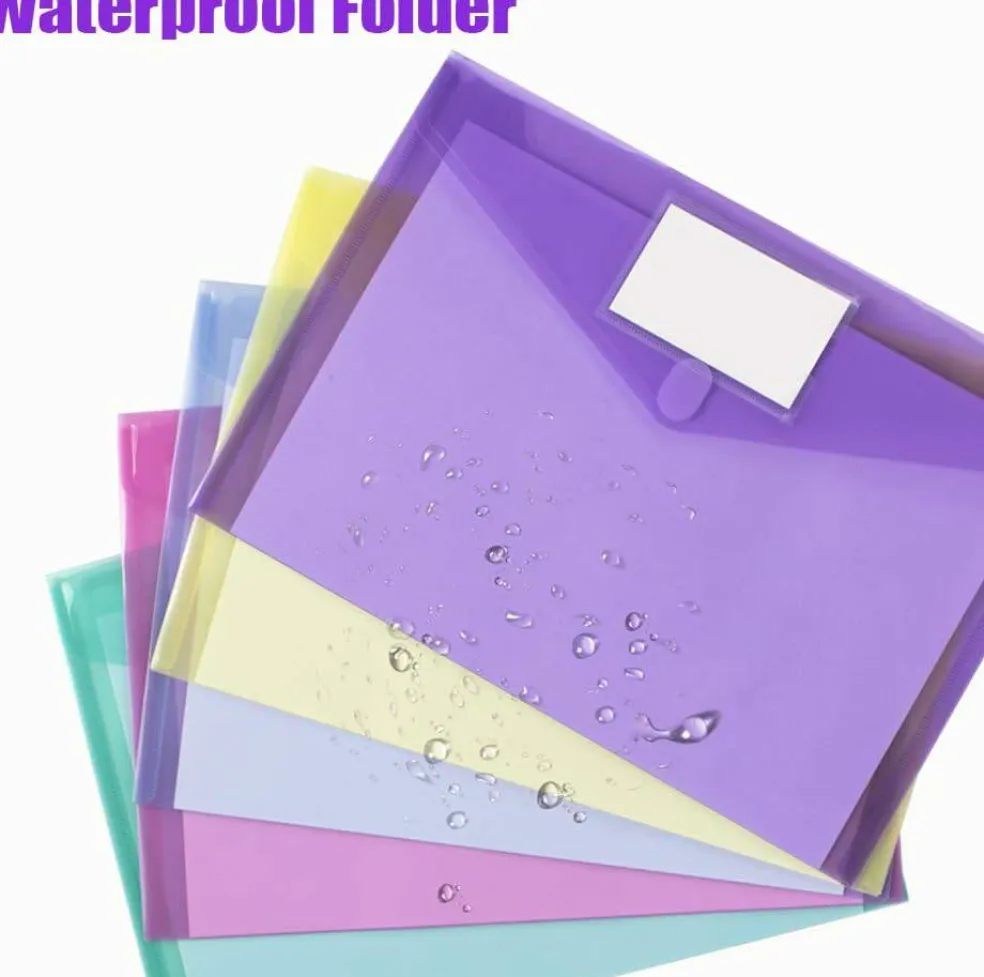 10 Pack Plastic Envelopes Poly Envelopes (Multicolored)
