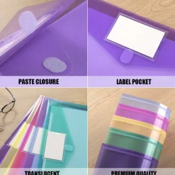 10 Pack Plastic Envelopes Poly Envelopes (Multicolored)