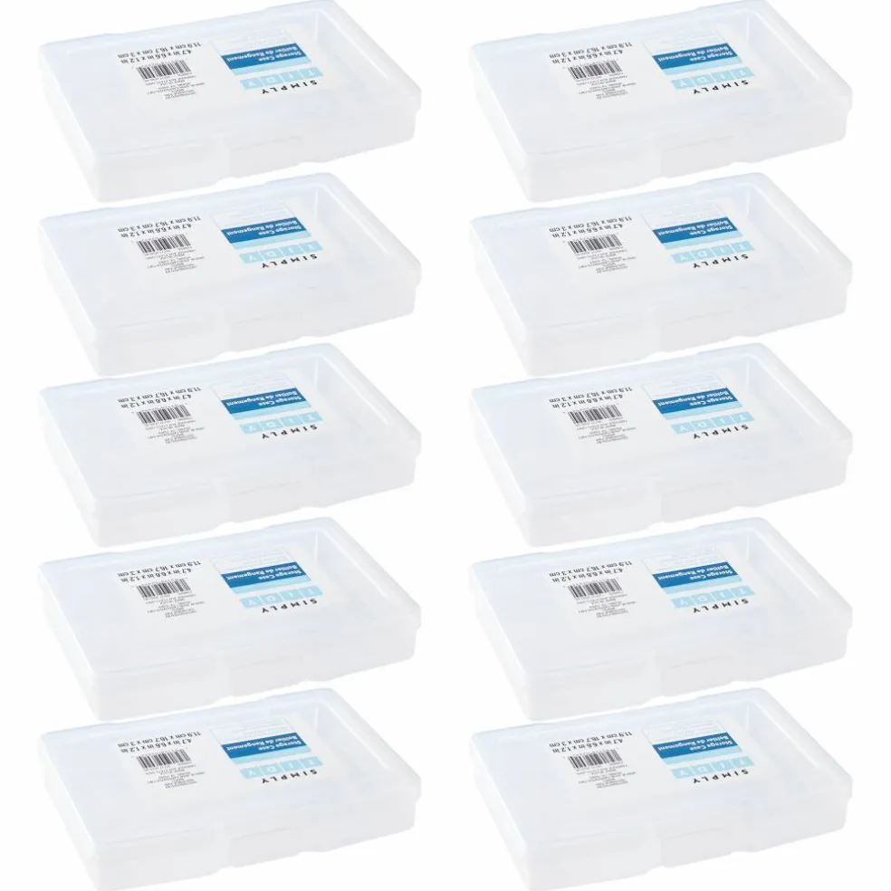 10 Pack: Plastic Photo Case by Simply Tidy™