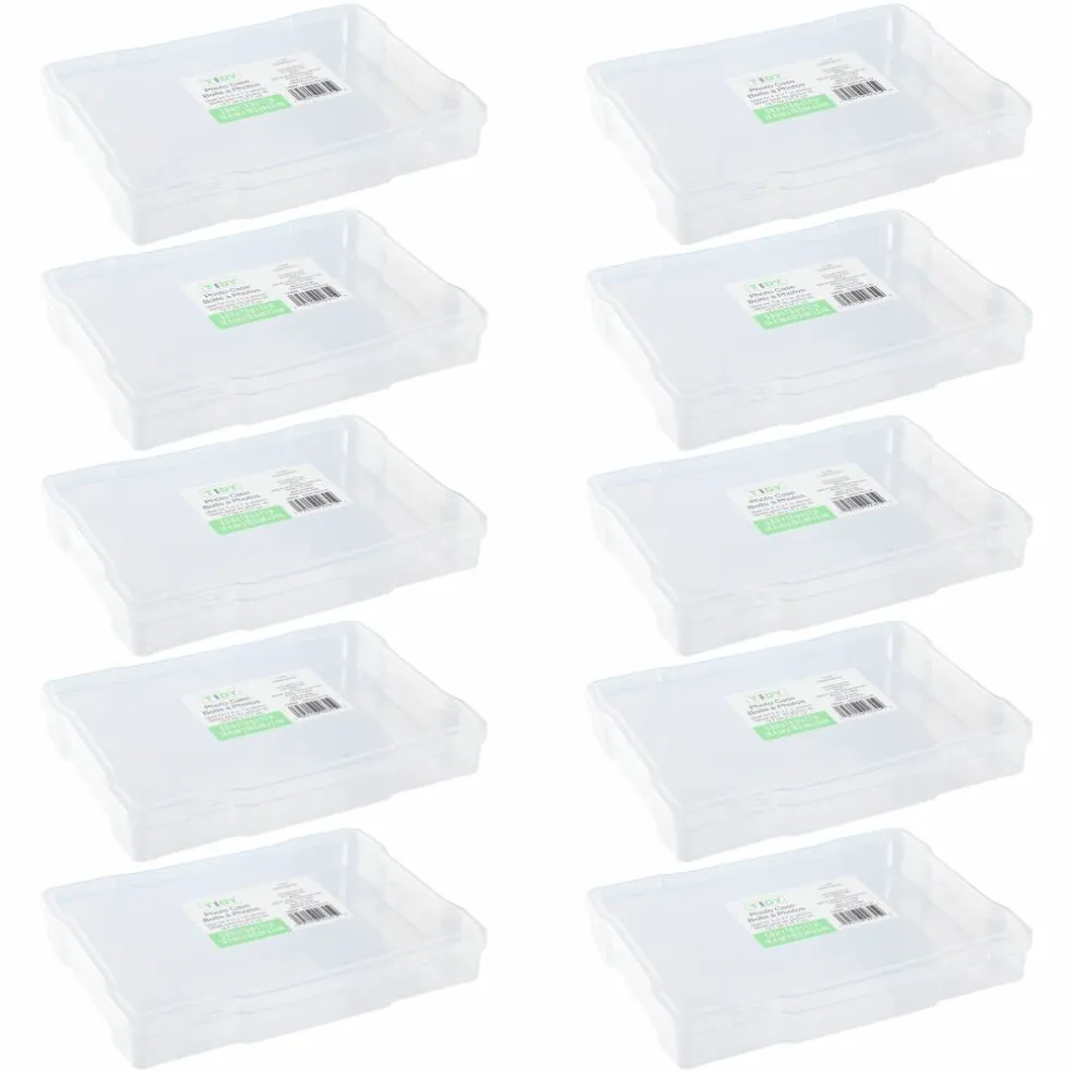 10 Pack: Plastic Photo Case by Simply Tidy™