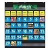 12 Pack: Pocket Chart Monthly Calendar Black