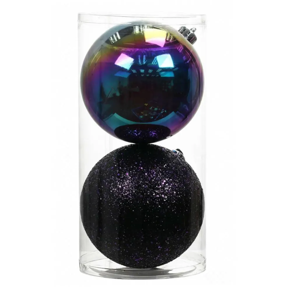 2 Pack 6" Purple Iridescent Shatterproof Ball Ornaments by Ashland®
