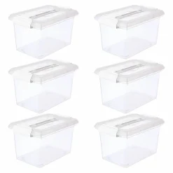 6 Pack: 6.2qt. Storage Bin with Lid by Simply Tidy™