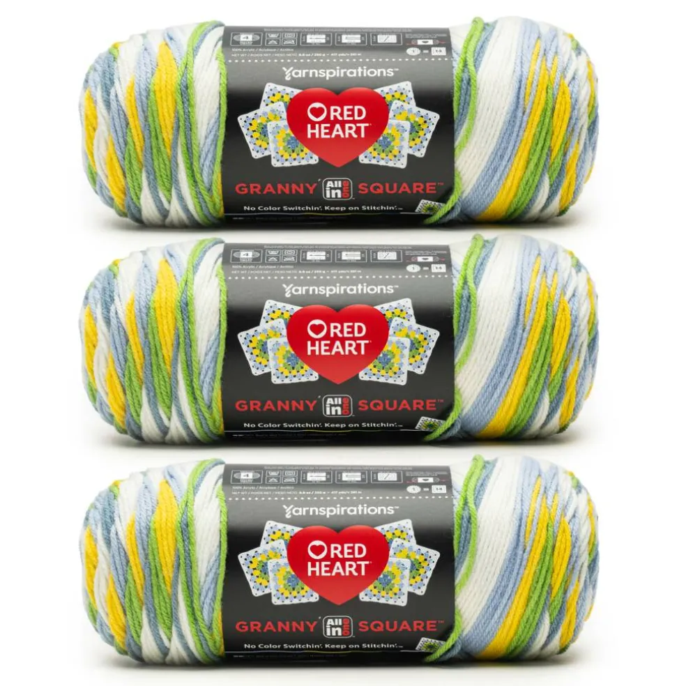 3 Pack Red Heart® All in One™ Granny Square™ Yarn
