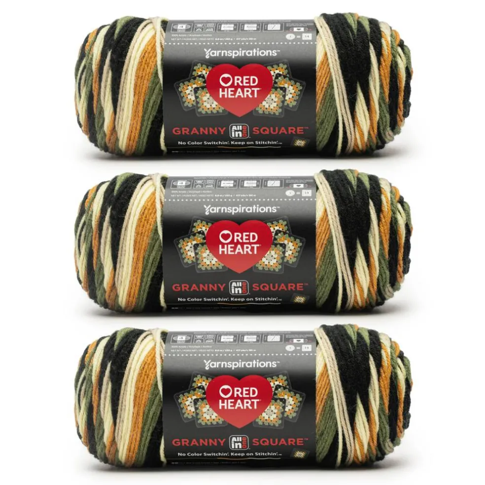 3 Pack Red Heart® All in One™ Granny Square™ Yarn