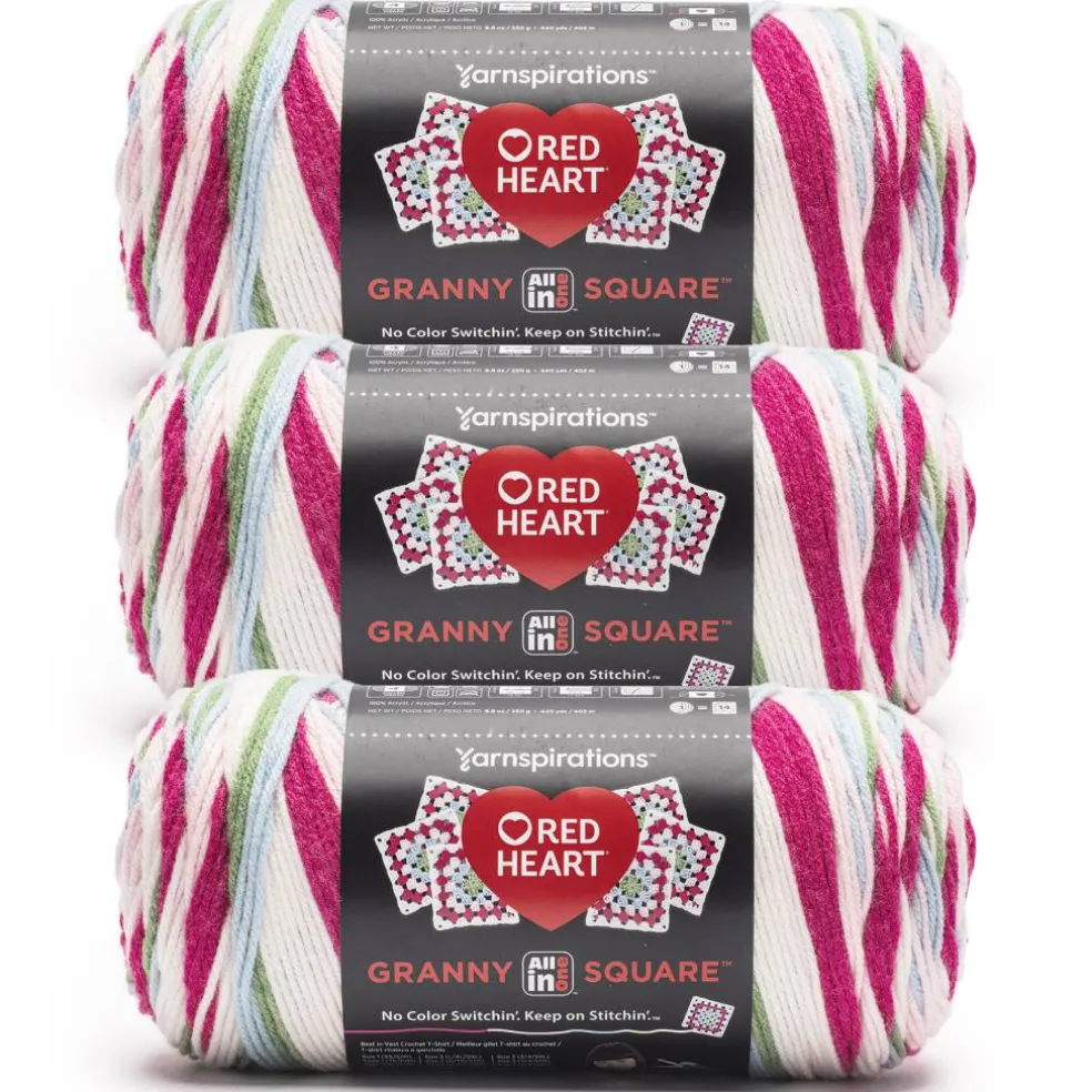 3 Pack Red Heart® All in One™ Granny Square™ Yarn