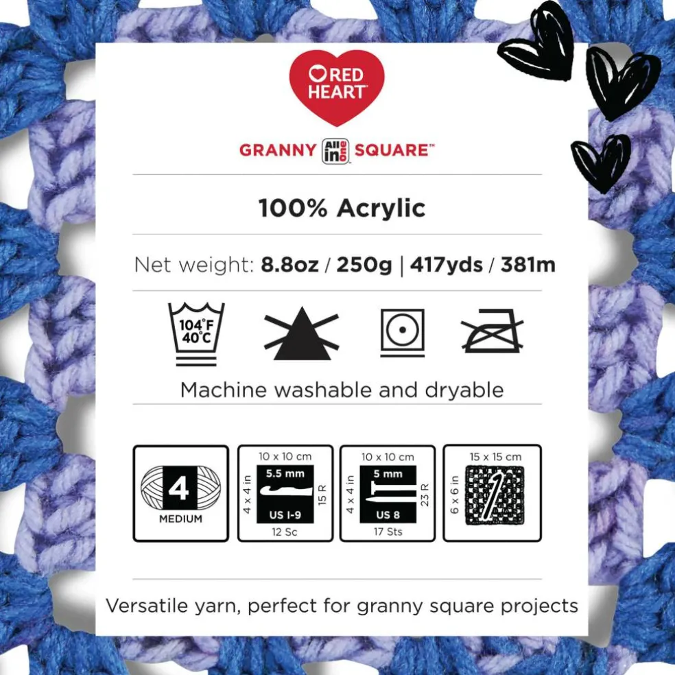 3 Pack Red Heart® All in One™ Granny Square™ Yarn