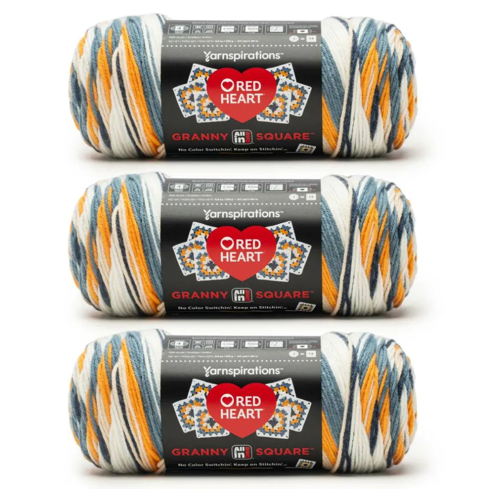 3 Pack Red Heart® All in One™ Granny Square™ Yarn