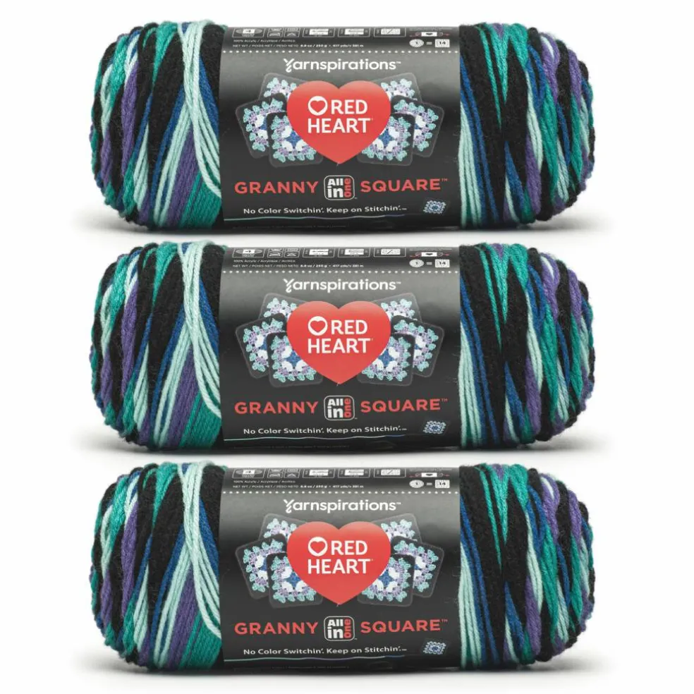 3 Pack Red Heart® All in One™ Granny Square™ Yarn