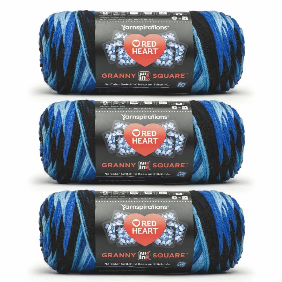 3 Pack Red Heart® All in One™ Granny Square™ Yarn