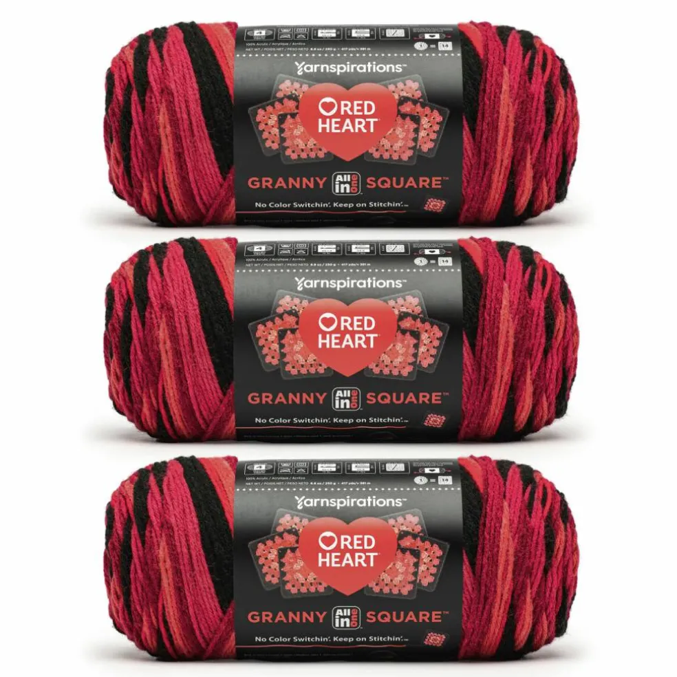 3 Pack Red Heart® All in One™ Granny Square™ Yarn