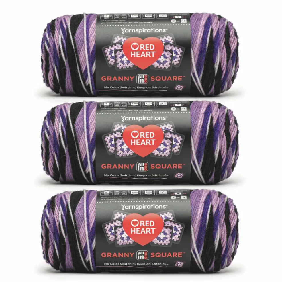 3 Pack Red Heart® All in One™ Granny Square™ Yarn