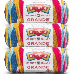 3 Pack Red Heart® All in One™ Granny Square Grande™ Yarn