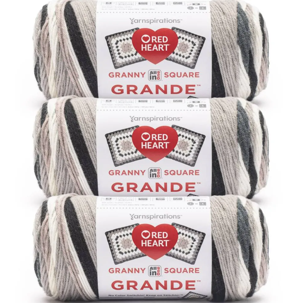 3 Pack Red Heart® All in One™ Granny Square Grande™ Yarn