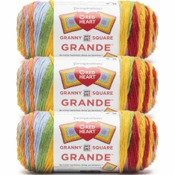 3 Pack Red Heart® All in One™ Granny Square Grande™ Yarn