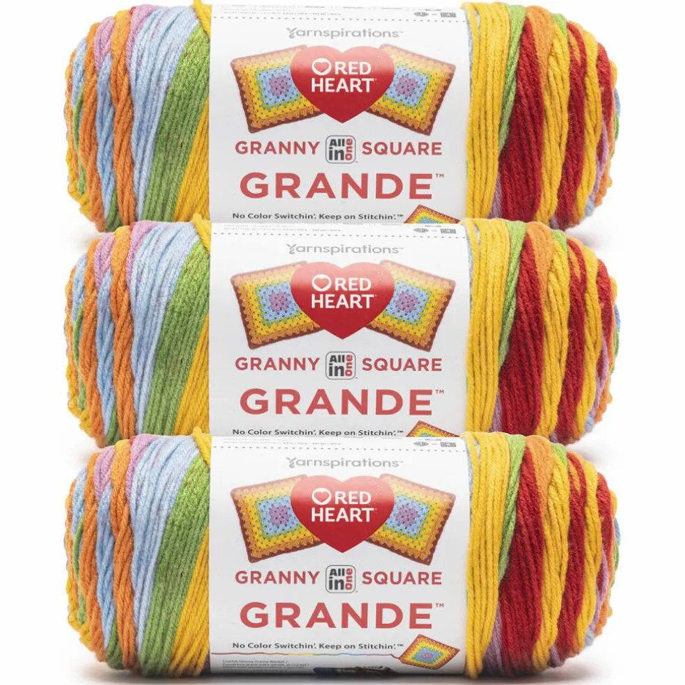 3 Pack Red Heart® All in One™ Granny Square Grande™ Yarn