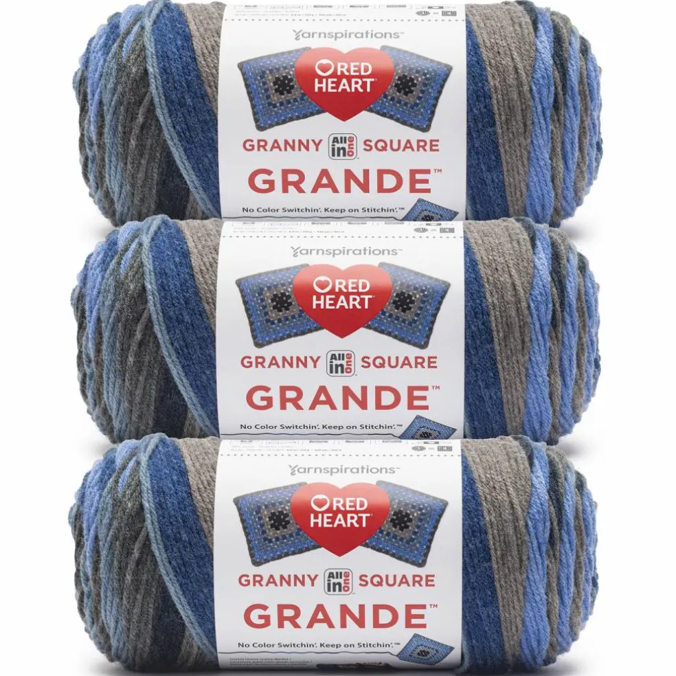 3 Pack Red Heart® All in One™ Granny Square Grande™ Yarn