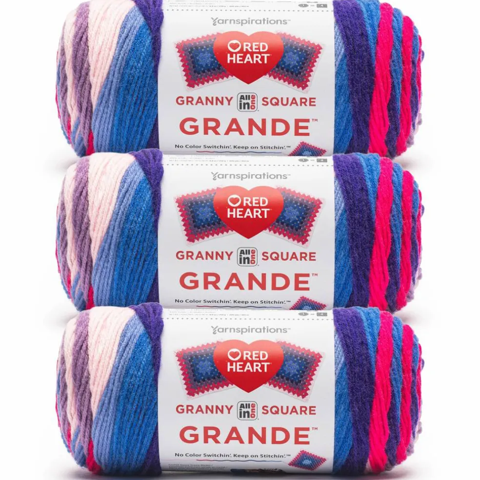 3 Pack Red Heart® All in One™ Granny Square Grande™ Yarn