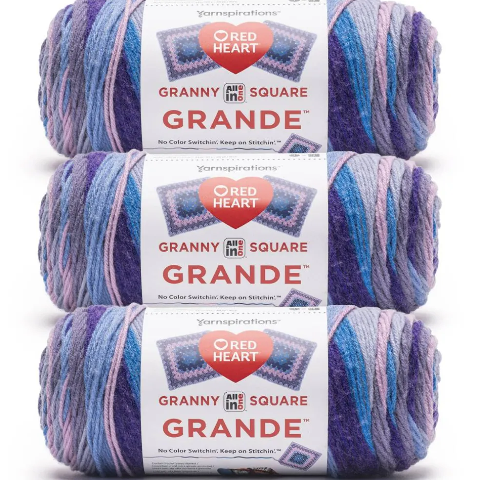 3 Pack Red Heart® All in One™ Granny Square Grande™ Yarn