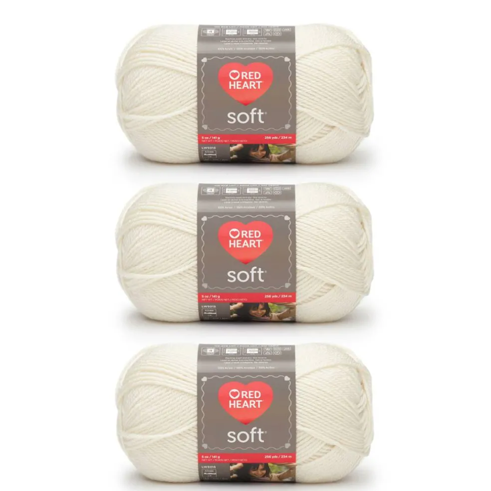 3 Pack Red Heart® Soft™ Solids Yarn