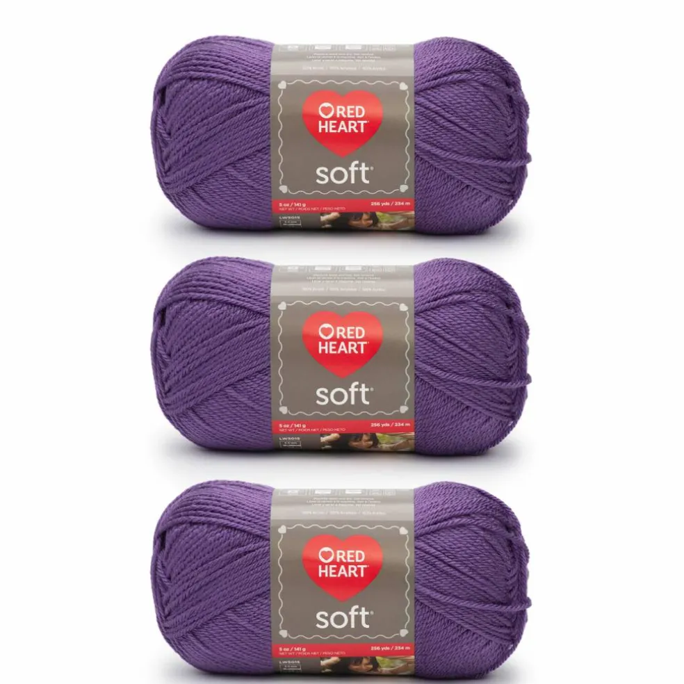 3 Pack Red Heart® Soft™ Solids Yarn