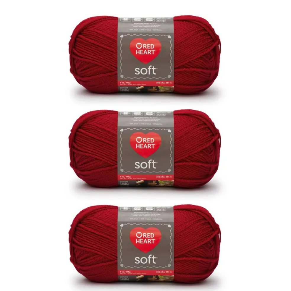 3 Pack Red Heart® Soft™ Solids Yarn