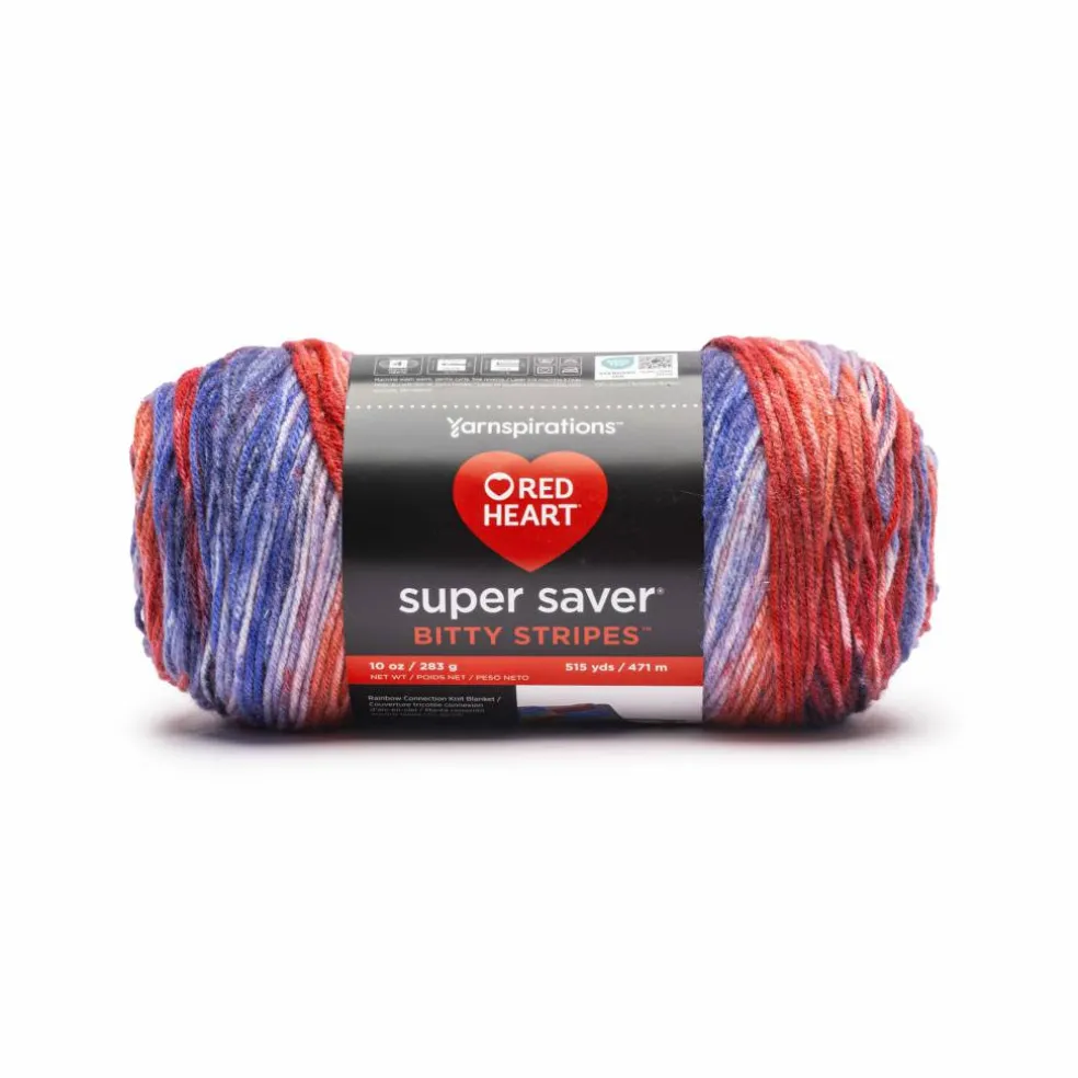 2 Pack Red Heart® Super Saver® Bitty Stripes™ Yarn