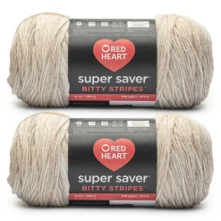 2 Pack Red Heart® Super Saver® Bitty Stripes™ Yarn