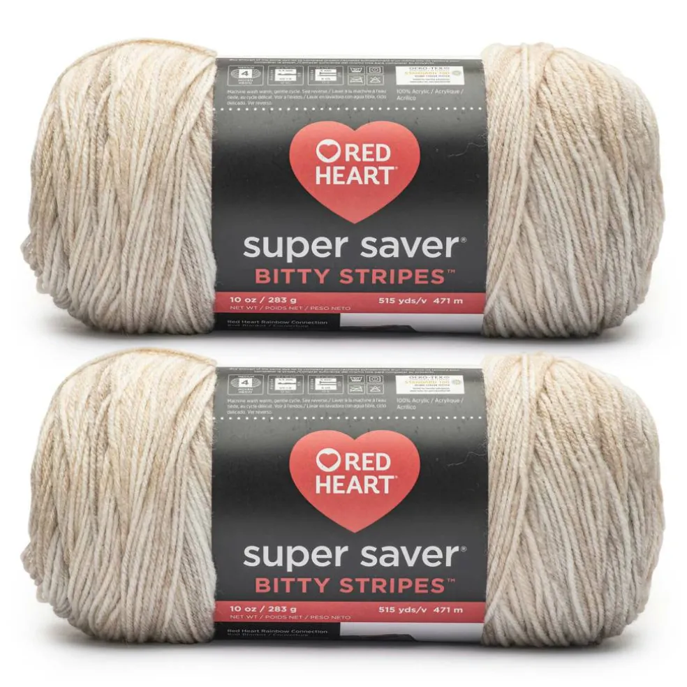 2 Pack Red Heart® Super Saver® Bitty Stripes™ Yarn