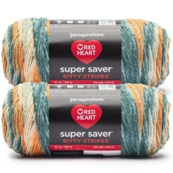 2 Pack Red Heart® Super Saver® Bitty Stripes™ Yarn