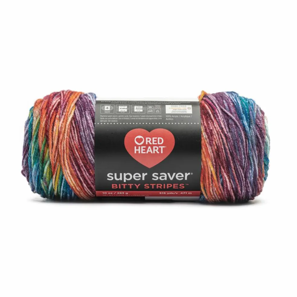 2 Pack Red Heart® Super Saver® Bitty Stripes™ Yarn