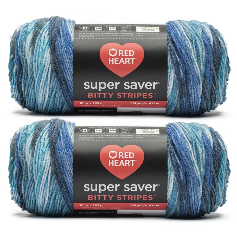 2 Pack Red Heart® Super Saver® Bitty Stripes™ Yarn