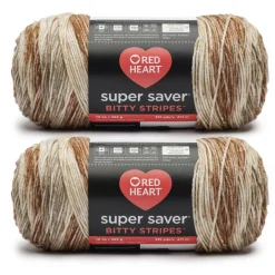 2 Pack Red Heart® Super Saver® Bitty Stripes™ Yarn