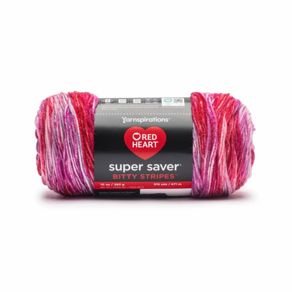 2 Pack Red Heart® Super Saver® Bitty Stripes™ Yarn