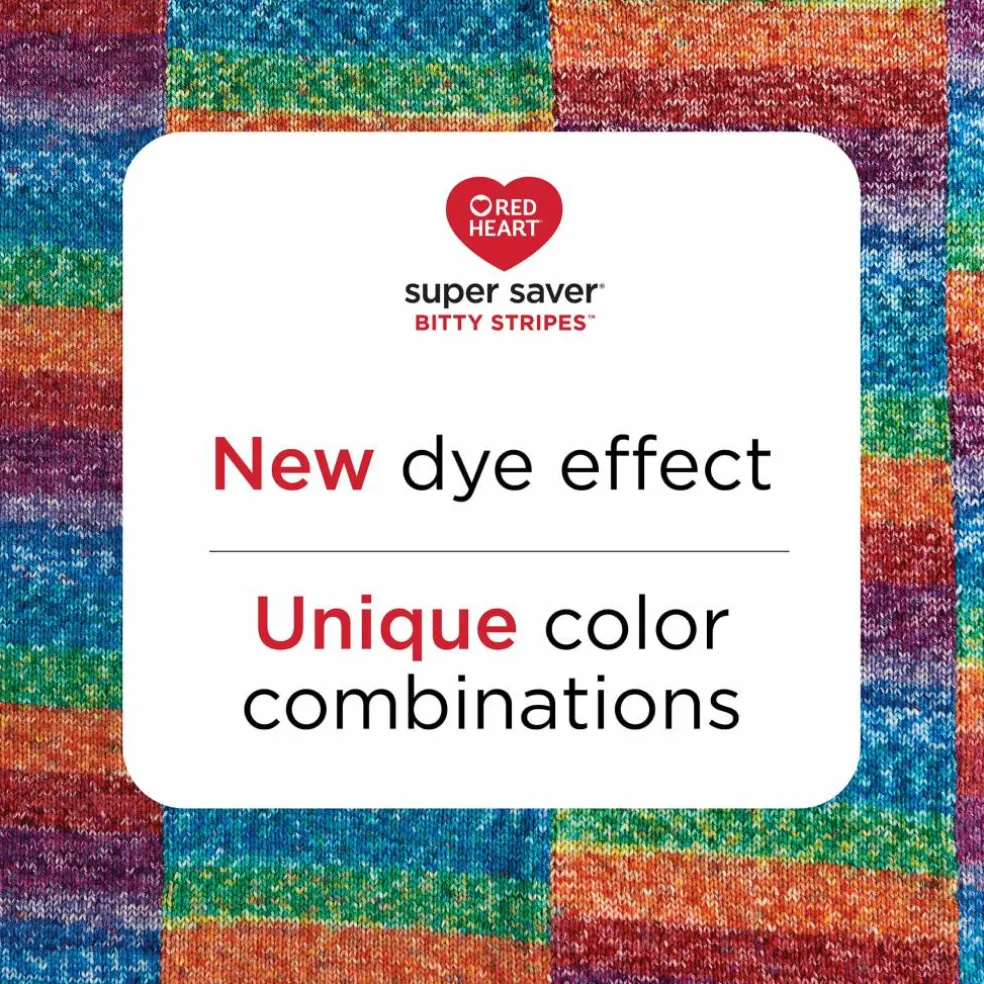 2 Pack Red Heart® Super Saver® Bitty Stripes™ Yarn
