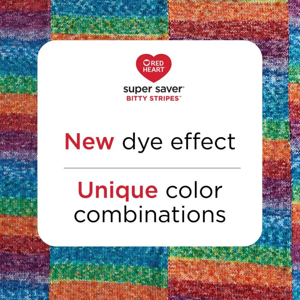 2 Pack Red Heart® Super Saver® Bitty Stripes™ Yarn