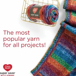 2 Pack Red Heart® Super Saver® Bitty Stripes™ Yarn