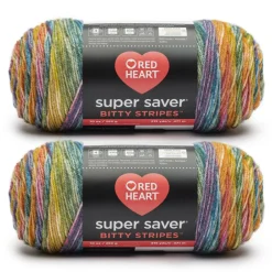 2 Pack Red Heart® Super Saver® Bitty Stripes™ Yarn