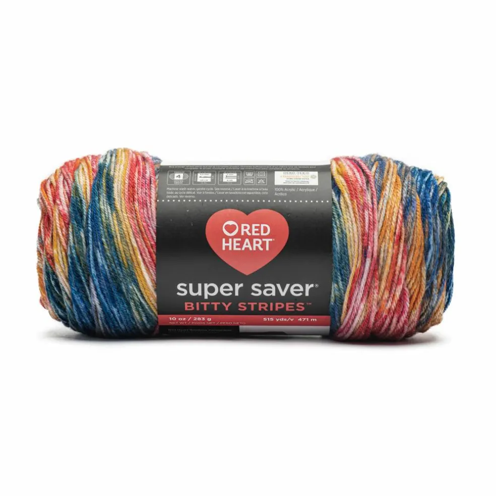 2 Pack Red Heart® Super Saver® Bitty Stripes™ Yarn
