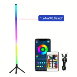 2 Pack RGB Floor Lamp Basic USB 5V LED Corner Lamp with App Control