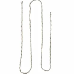 12 Pack: 24" Rhodium Box Chain by Bead Landing™