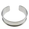 12 Pack: Rhodium Cuff Bracelet with Inlay by Bead Landing™