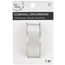 12 Pack: Rhodium Cuff Bracelet with Inlay by Bead Landing™