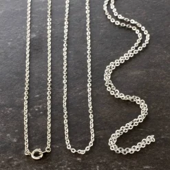 9 Pack: Rhodium Flat Oval Chain Necklaces by Bead Landing™
